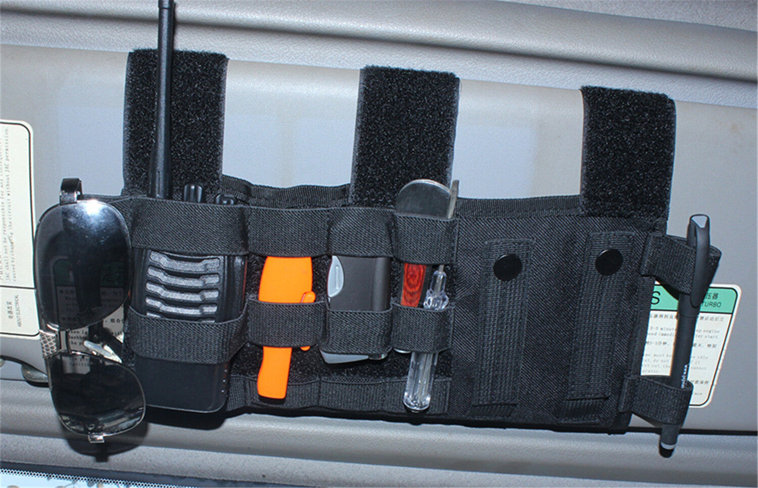 Tactical MOLLE Sun Visor Organizer Bag for Jeep for Wrangler JK JL JT TJ 2007-2023