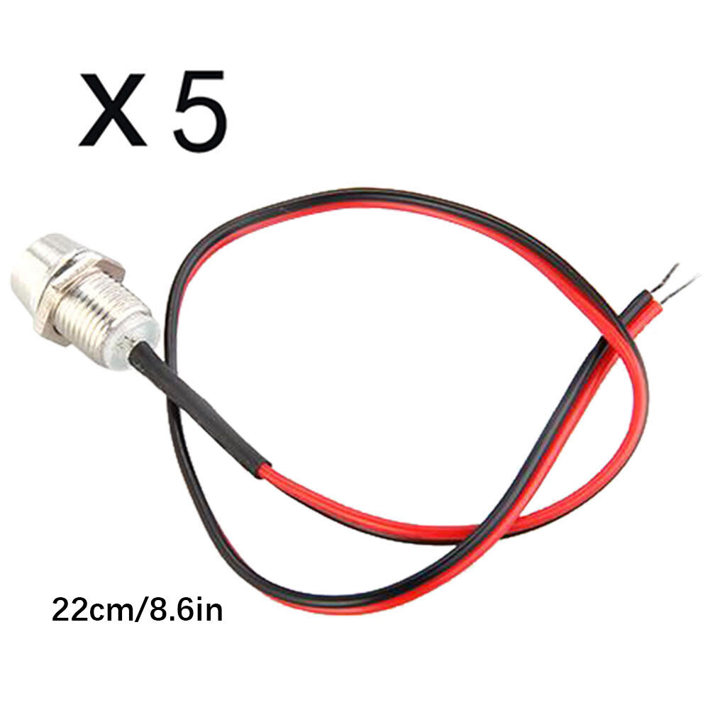 Car Boat 12V 8mm LED Indicator Light Pilot Dash Dashboard Panel Warning Lamp E