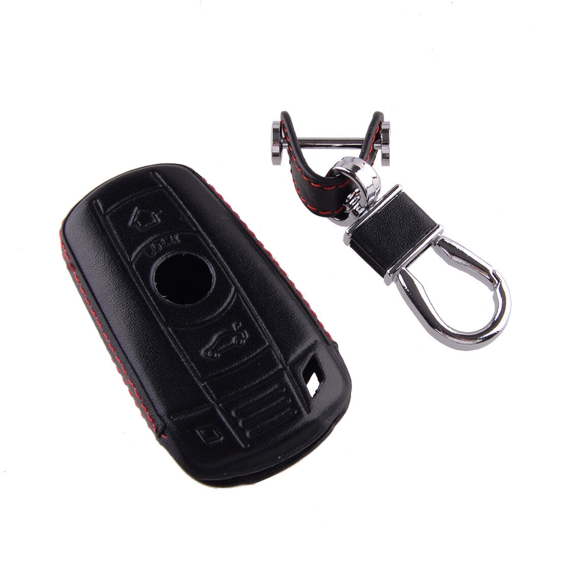 2 Buttons Remote Key Case Fob Cover Protector Chain Fit for BMW 1 3 5 Series Q