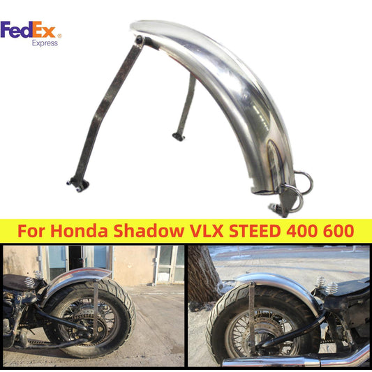 180MM Fits for Honda Shadow VLX STEED 400 600 REAR FENDER Cover Modified Steel Plate Q