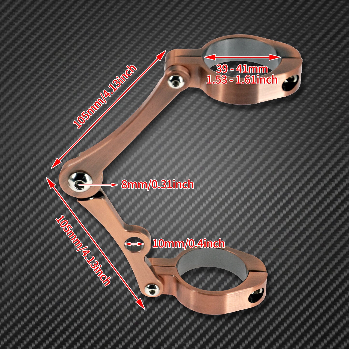 Bronze Motorcycle Universal 39mm-41mm Headlight Mount Bracket Fork Lamp Holder Q