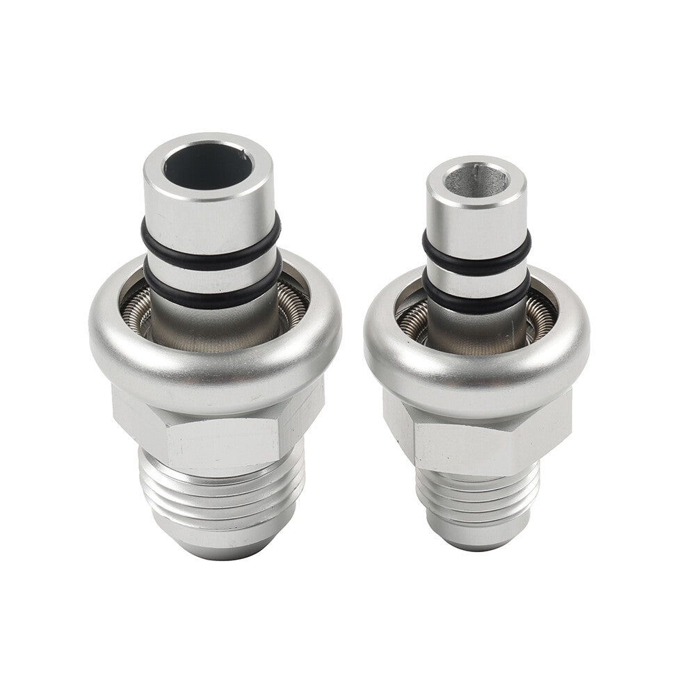 6AN 8AN Silver Straight Fuel Rail Fitting Adapter Kit for Ford for Mustang 1986-1998