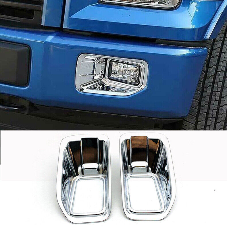 for ford  F150 F-150 2015-2020 Car Front bumper Fog Light Lamp Chrome Cover Trims
