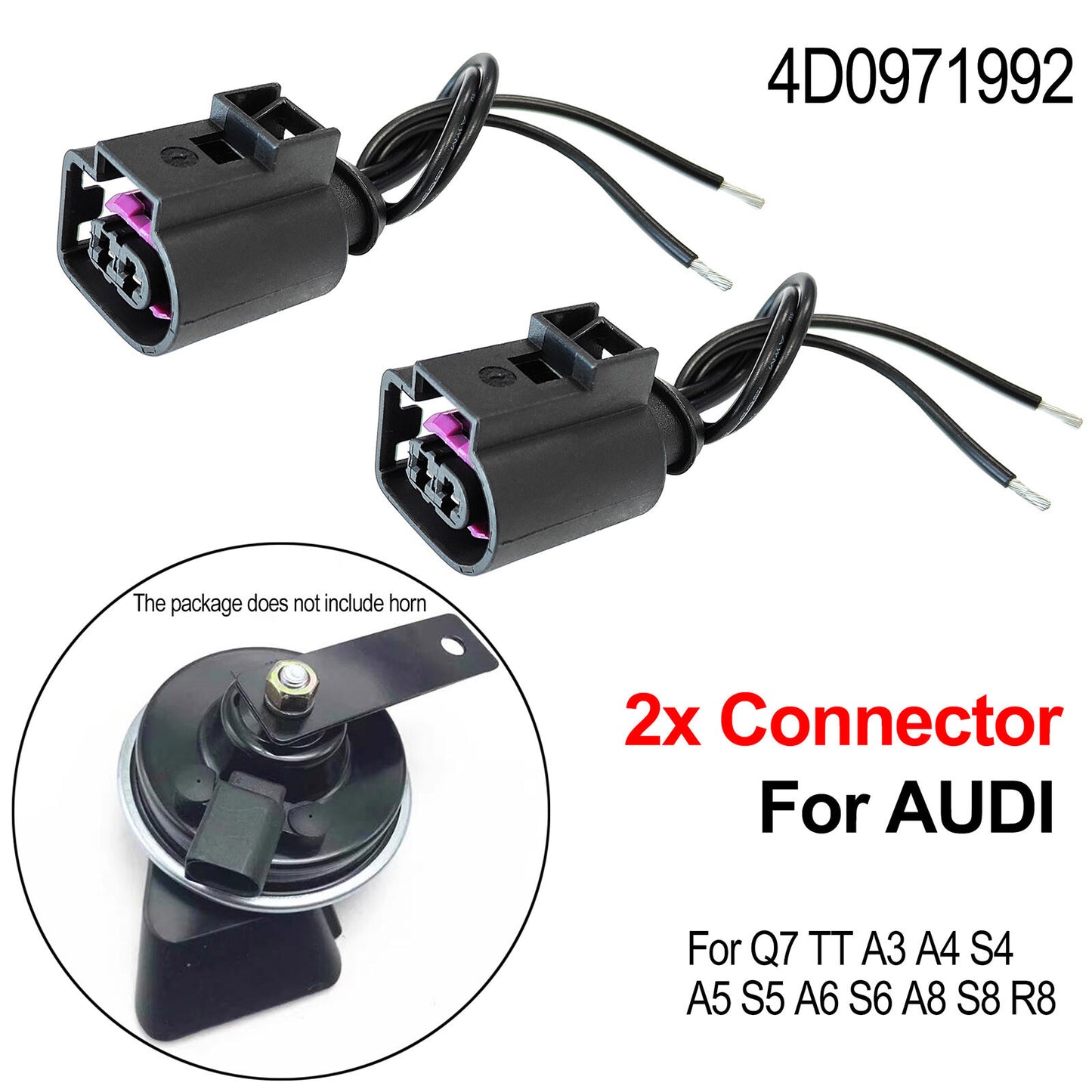 2 Alternator Connector 2P Fuel Injector Plug Socket for AUDI for VW for SKODA 4D0971992 Q