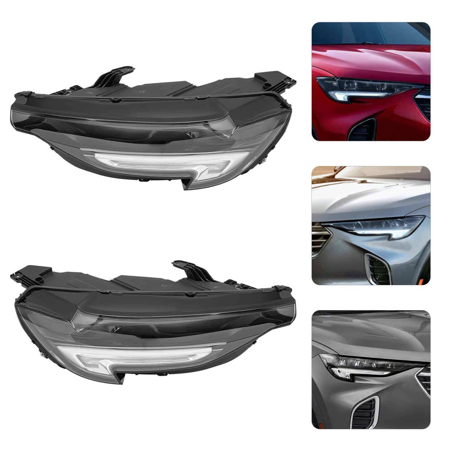 Headlamps Left+Right Side For 2021 2022 2023 24 for Buick Envision LED Headlights n