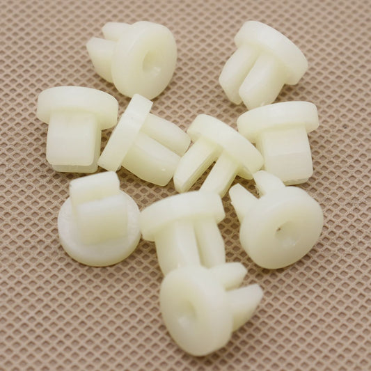 10Pcs White Nylon License Plate Nut For GM 3783006