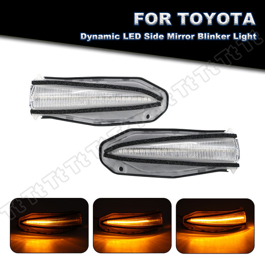 Sequential LED Side Mirror Signal Lights for 2014 for 4Runner 2013-18 RAV4- v