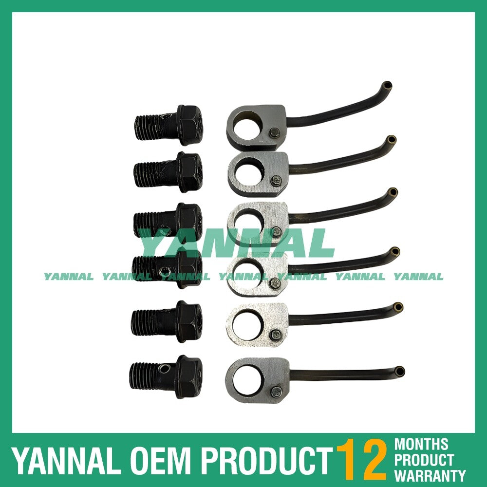 6-piece DB58 oil nozzle + screw pack for /Develon excavator engine parts