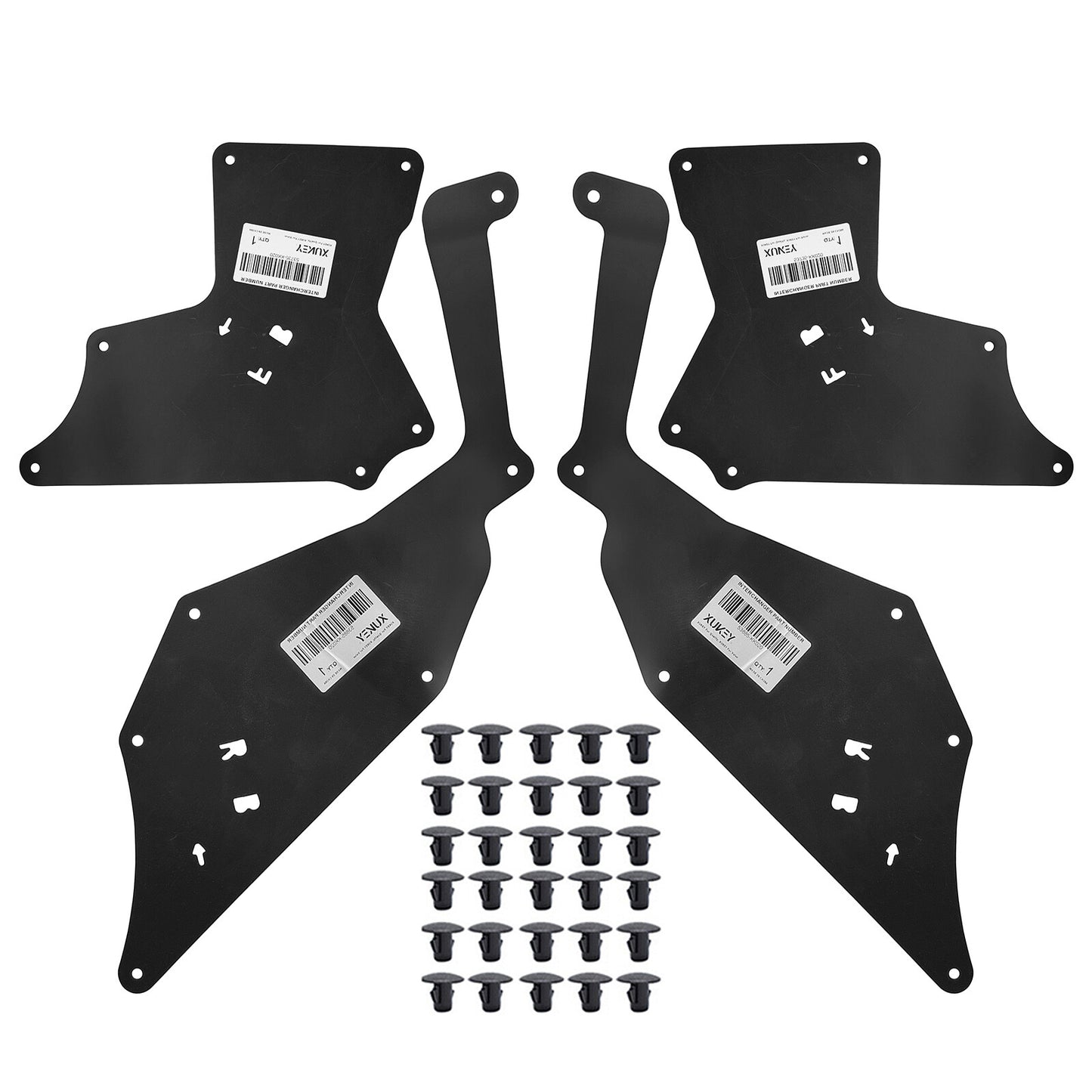 Set for Toyota Hilux Fortuner 15-24 Front Splash Shield Fender Liner Apron Seal Q