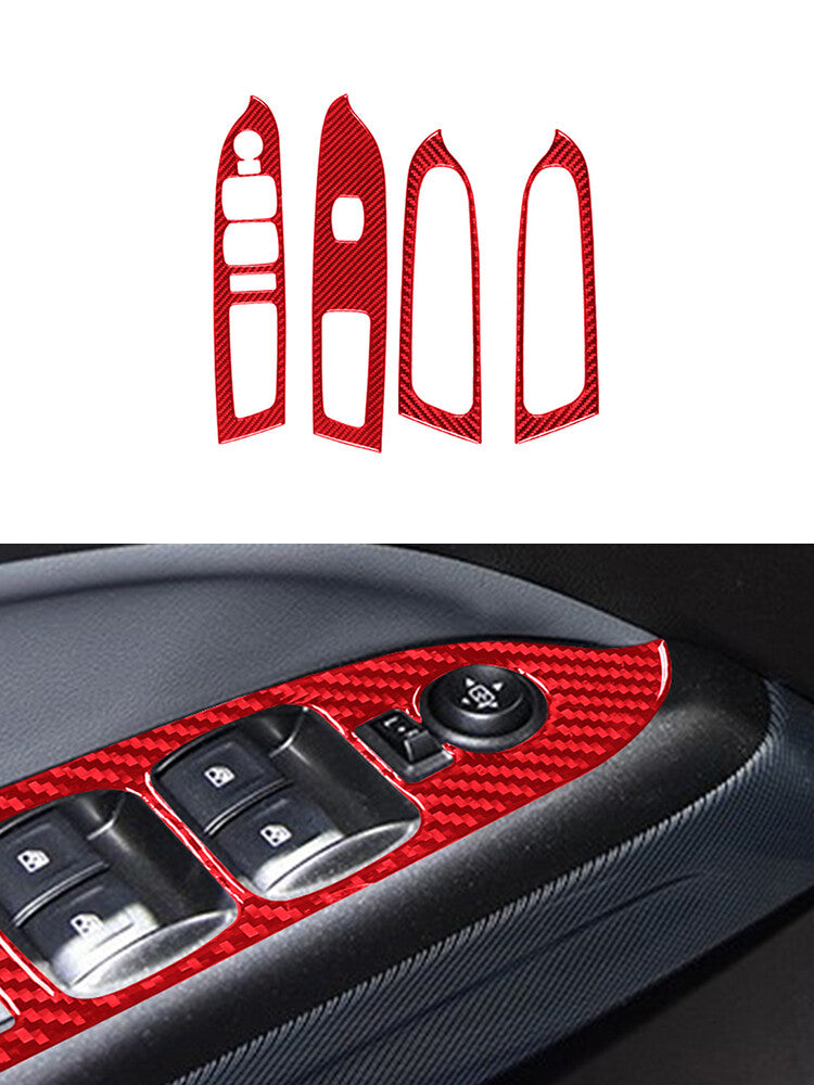 Window Button Switch Frame Trim Cover Carbon Fiber for Honda S2000 2000-2009 v