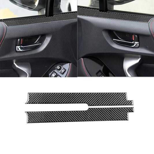 2Pcs Red Carbon Fiber Overhead Light Cover Trim For Supra A90 2019-2022 v