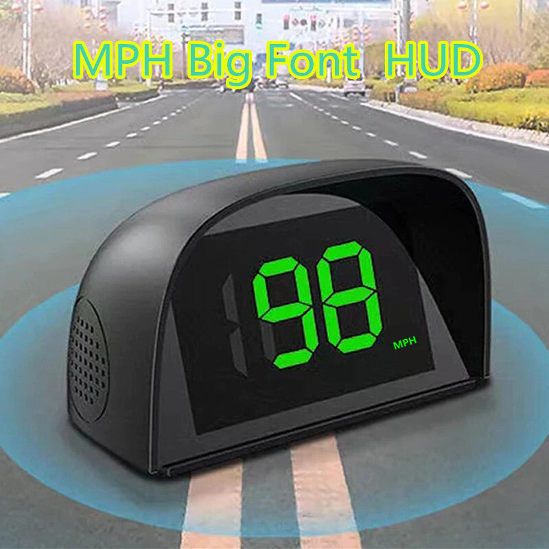 Car MPH Speed Speedometer Universal HUD Green Big Font Digital Speed Meter Gauge