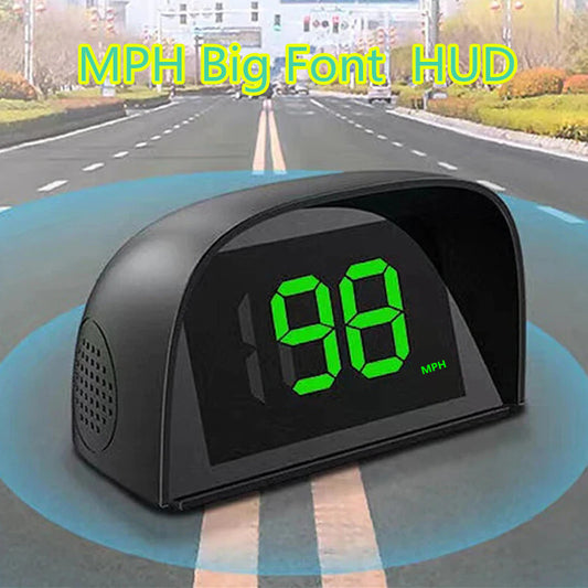 Car MPH Speed Speedometer Universal HUD Green Big Font Digital Speed Meter Gauge