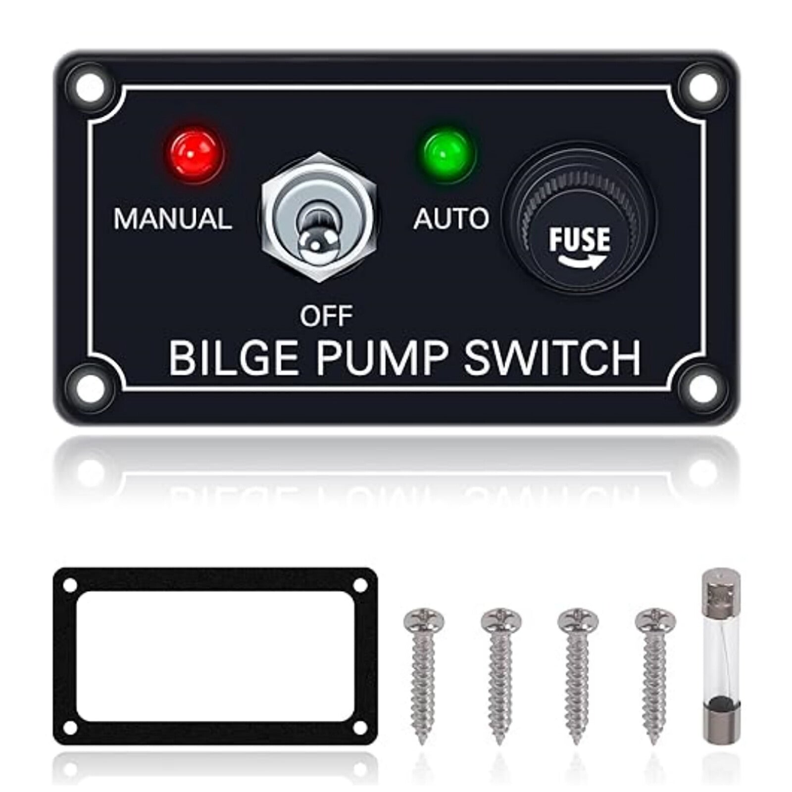 1Pcs Bilge Alarm Pump Switch Part W/ LED Indicator DC12V Marine Boat Accessory