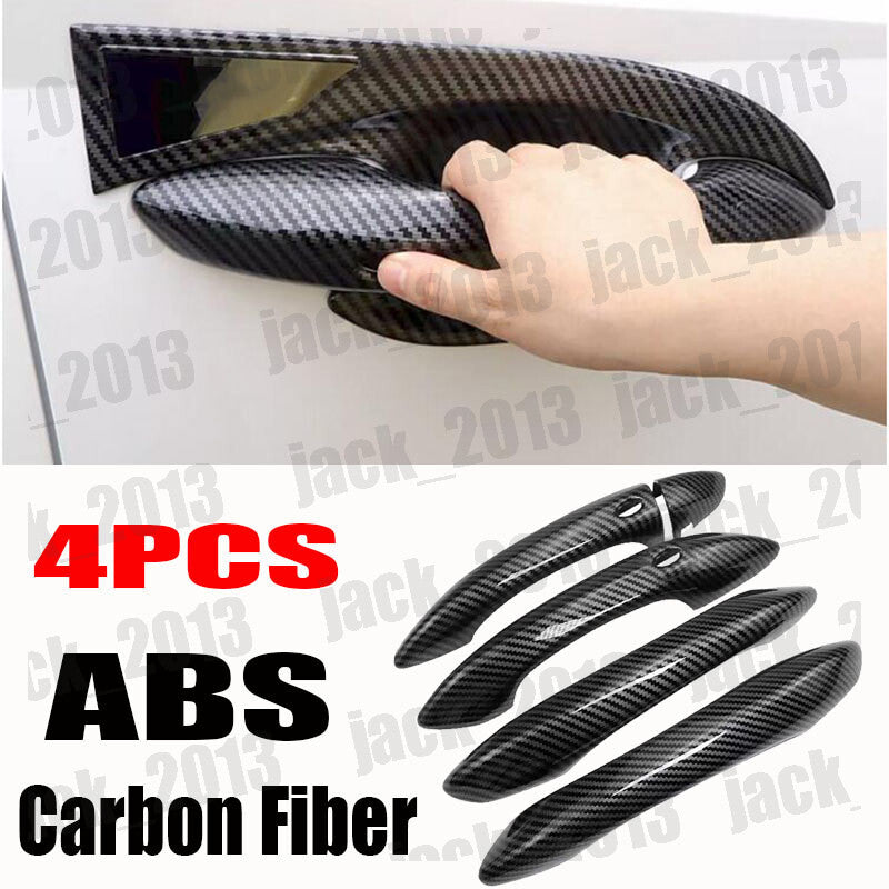 for Hyundai for Tucson 2022-2024 Side Door Handle Cover Carbon Fiber for Smart Holes 5pc
