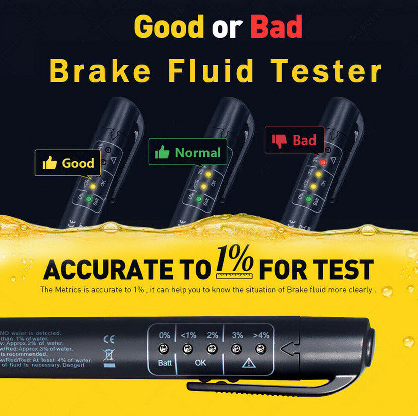 Automotive brake fluid tester diagnostic tool 5 LED pen for oil quality testing suitable for seats for Saab