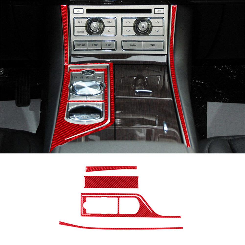 for Audi Q5 2009-2017 Central Control Display Trim Cover Decor Carbon Fiber Red v