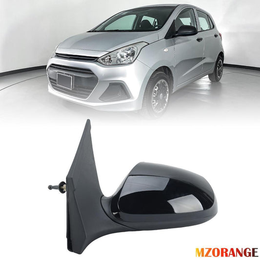 F¨¹r for Hyundai I10 MK2 BA 2015-2020 Au?enspiegel Spiegel Links Gl?nzend Schwarz