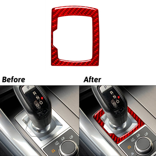 Red Carbon Fiber Gear Shift Panel Cover Trim For Land for Range Rover Sport 2014-17