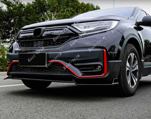 for Honda CR-V CRV 2020-2022 BlackRed Front Bumper Fog Lamp Moulding Cover Trim