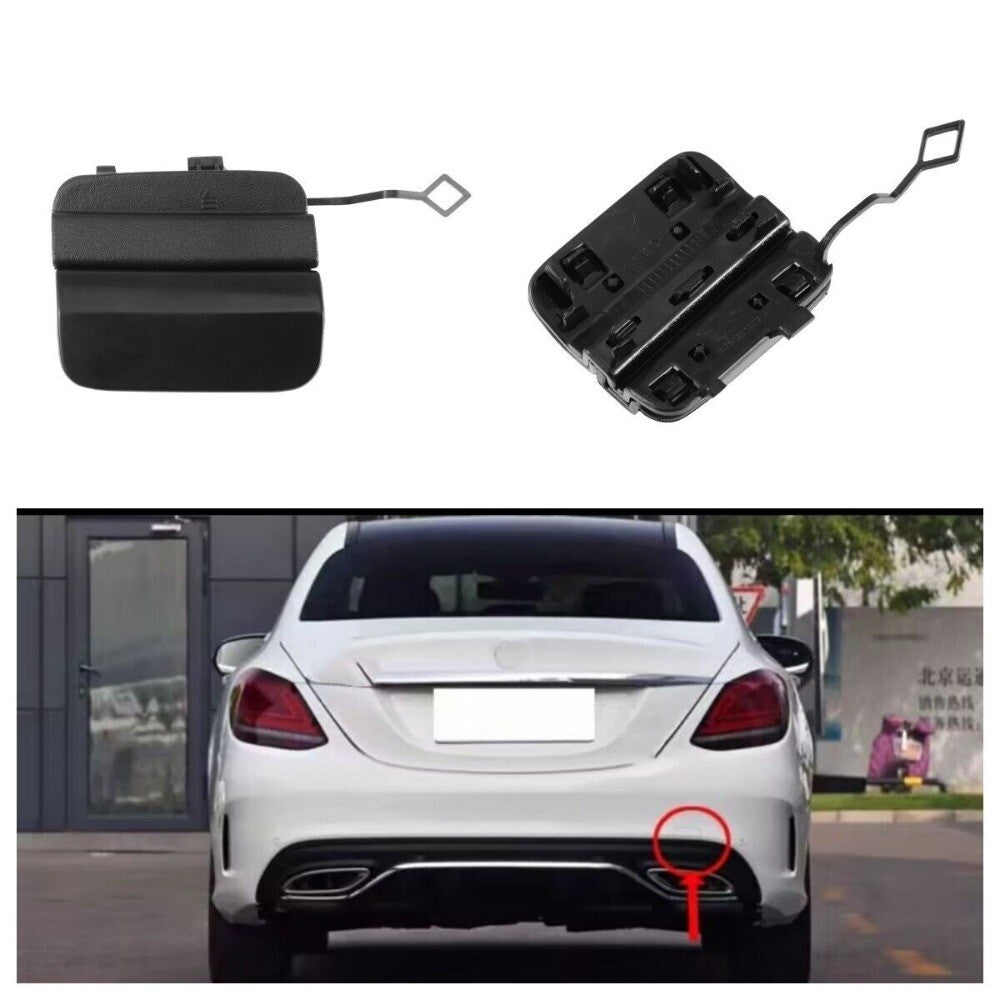 1x Car Rear Bumper Tow Eye Hook Access Cover Cap Replace Black For n