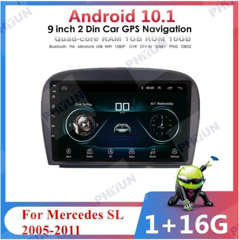 Radio for Mercedes-Benz SL R230 SL350 SL55 SL550 SL600 9 1+16GB Stereo GPS WIFI