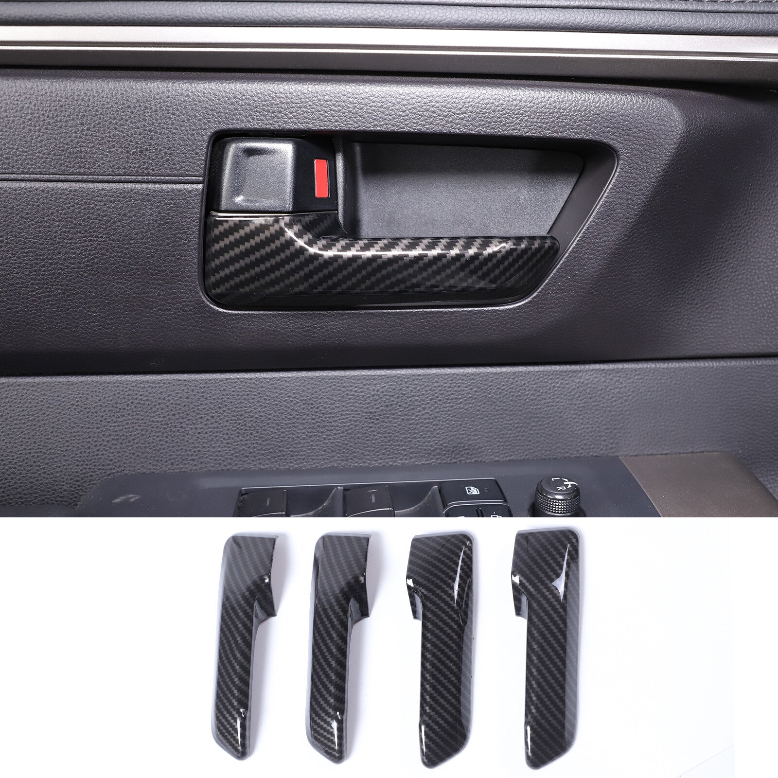 Glossy black tailgate handle and emblem badge cover decoration suitable for Ranger 15-21- v