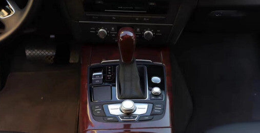 Inner Gear Shift Knob Head Cover Trim 1PCS Fit for Audi A6L 2012-2015 Red Wood