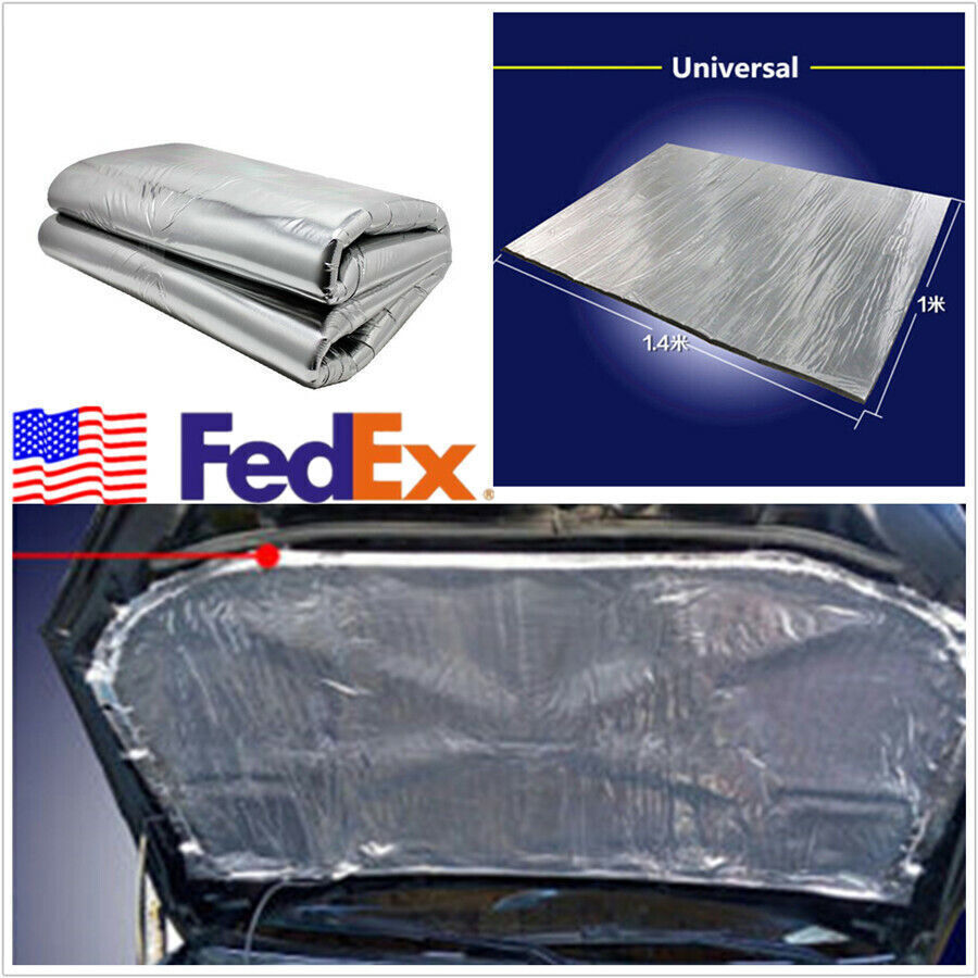 US Ship Car Engine Hood Noise Insulation Pad Heat Shield Sheet Mat Cotton 11.4m Q