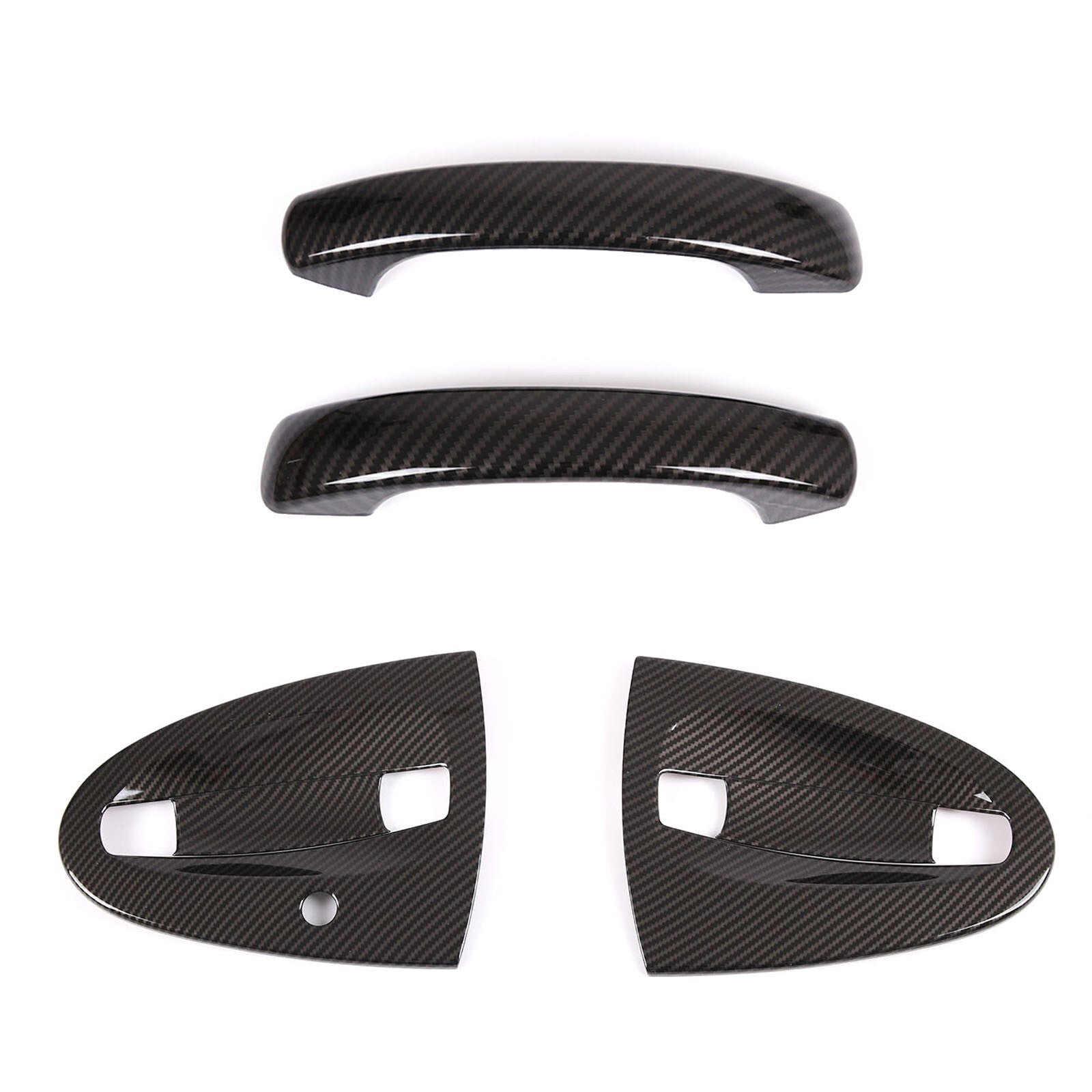 Car door handle cover protection kit for Smart ForTwo 2007-2015 carbon ABS n
