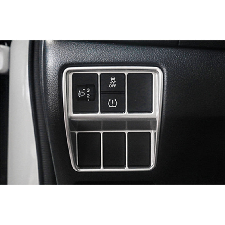 for Honda CR-V CRV 2017-2022 silver Car Headlight Switch Button Cover Trim Frame