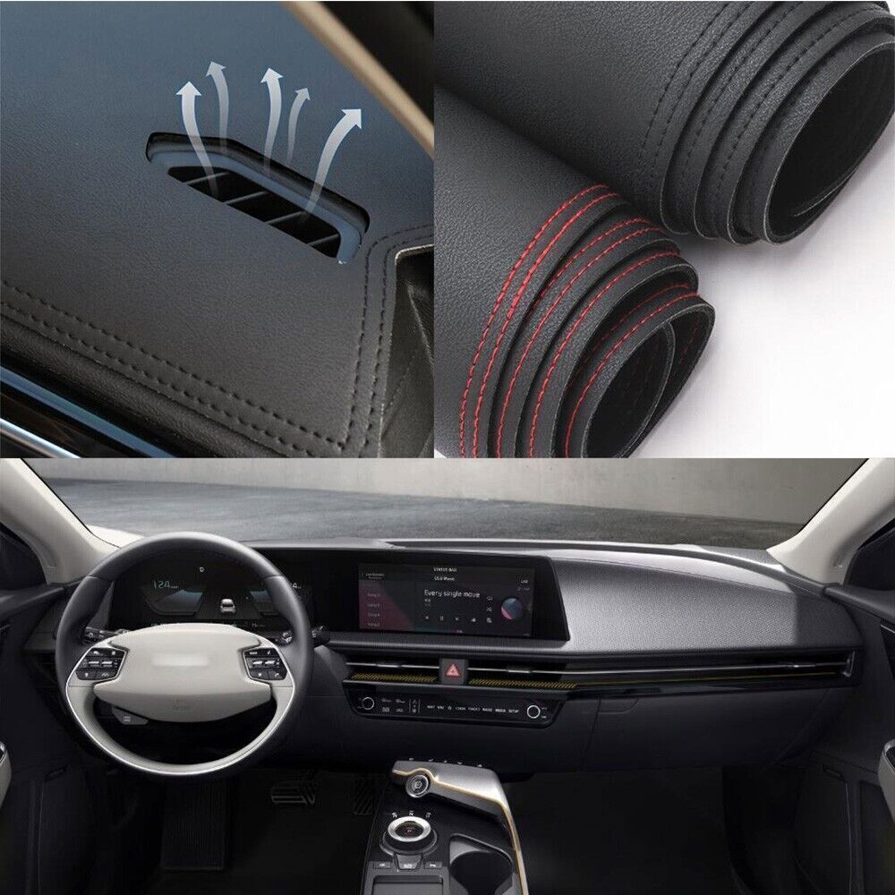 1PCS PU leather Dashboard Dash Mat Non-slip DashMat Shade Pad for Kia EV6 2022+