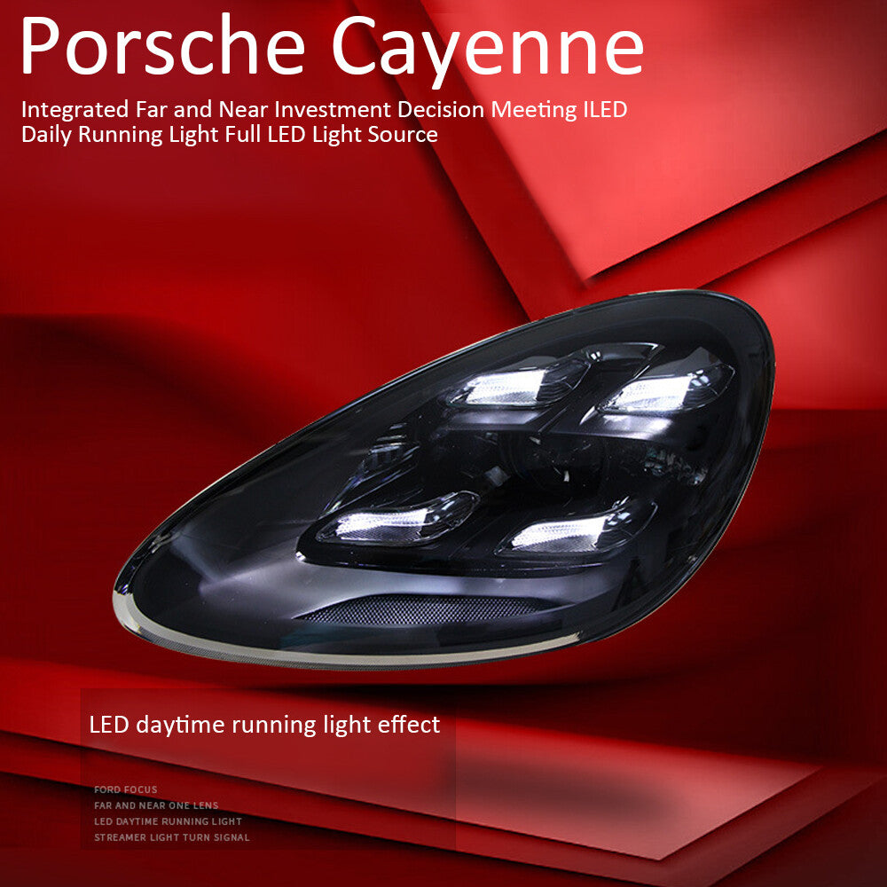 2Pcs Matrix LED Laser DRL Headlight Assembly for Porsche for Cayenne 958 2011-2014
