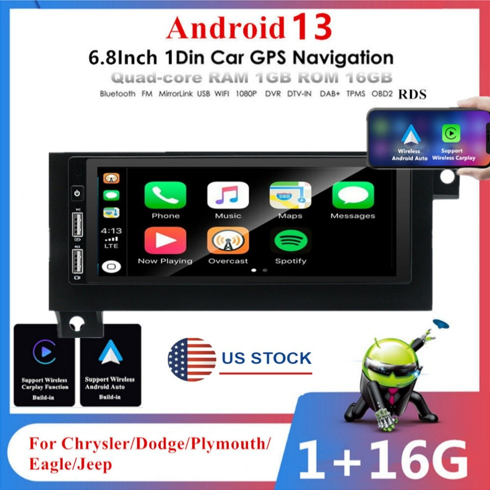 6.8For Android 13 Car Stereo Radio GPS Carplay for Eagle / for Jeep for Wrangler
