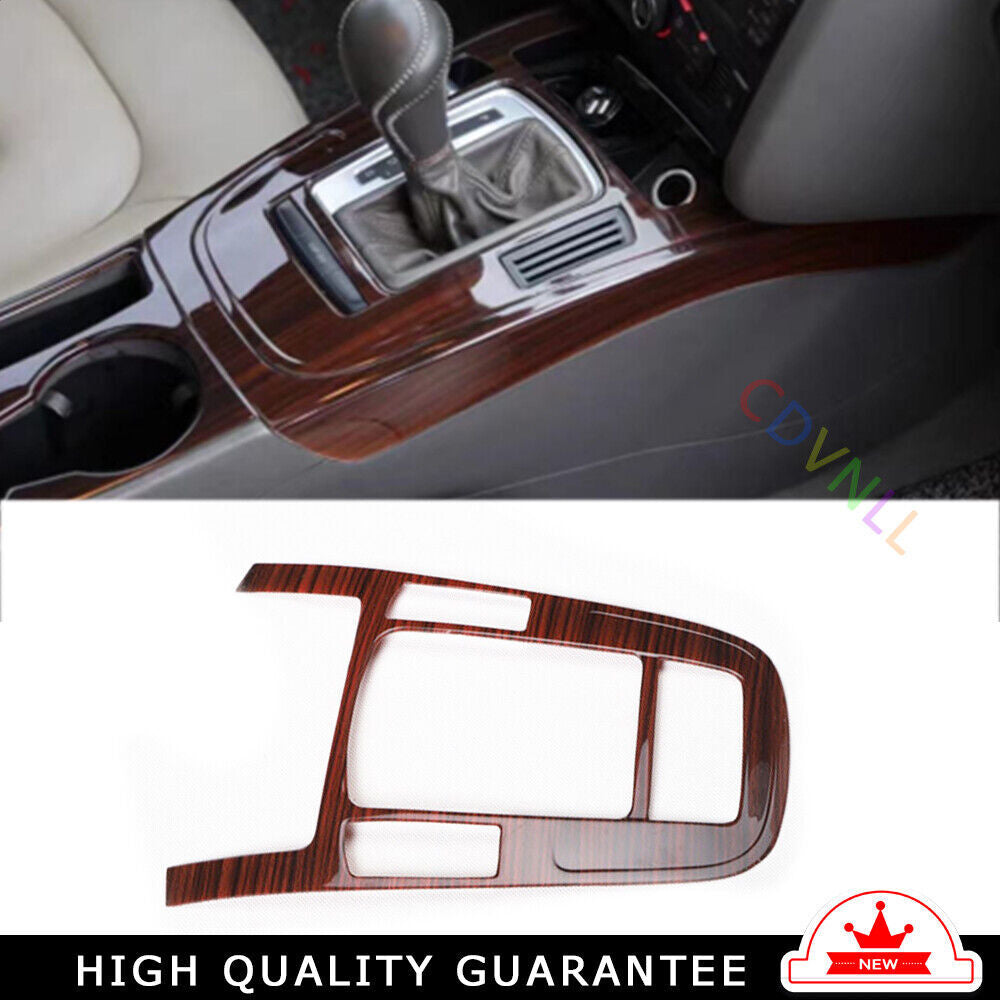 Car Inner Console Gear Shift Frame Cover Trim Fit for Audi A5 2008-2016 Red Wood