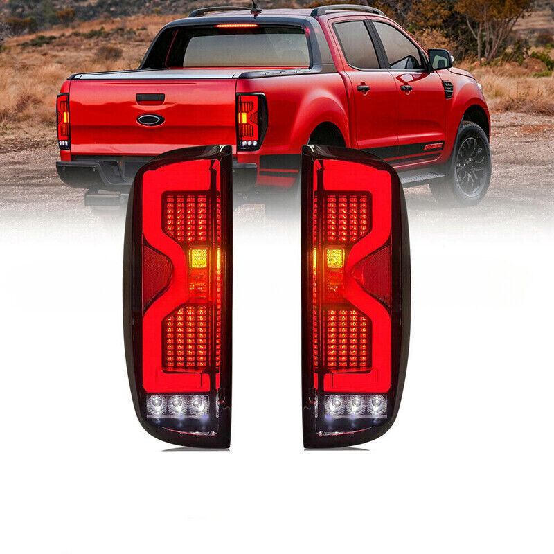 Suitable for Ford Ranger 2012-2021 LED Pair of Rear Brake Lights with Smoked Taillights