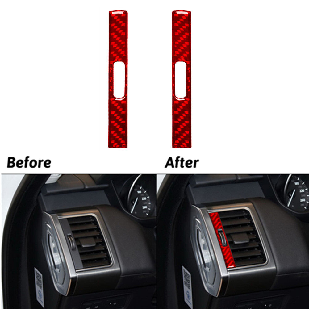 Carbon Fiber Rear Central Cup Holder Cover Trim For Tacoma 2016-2021 v
