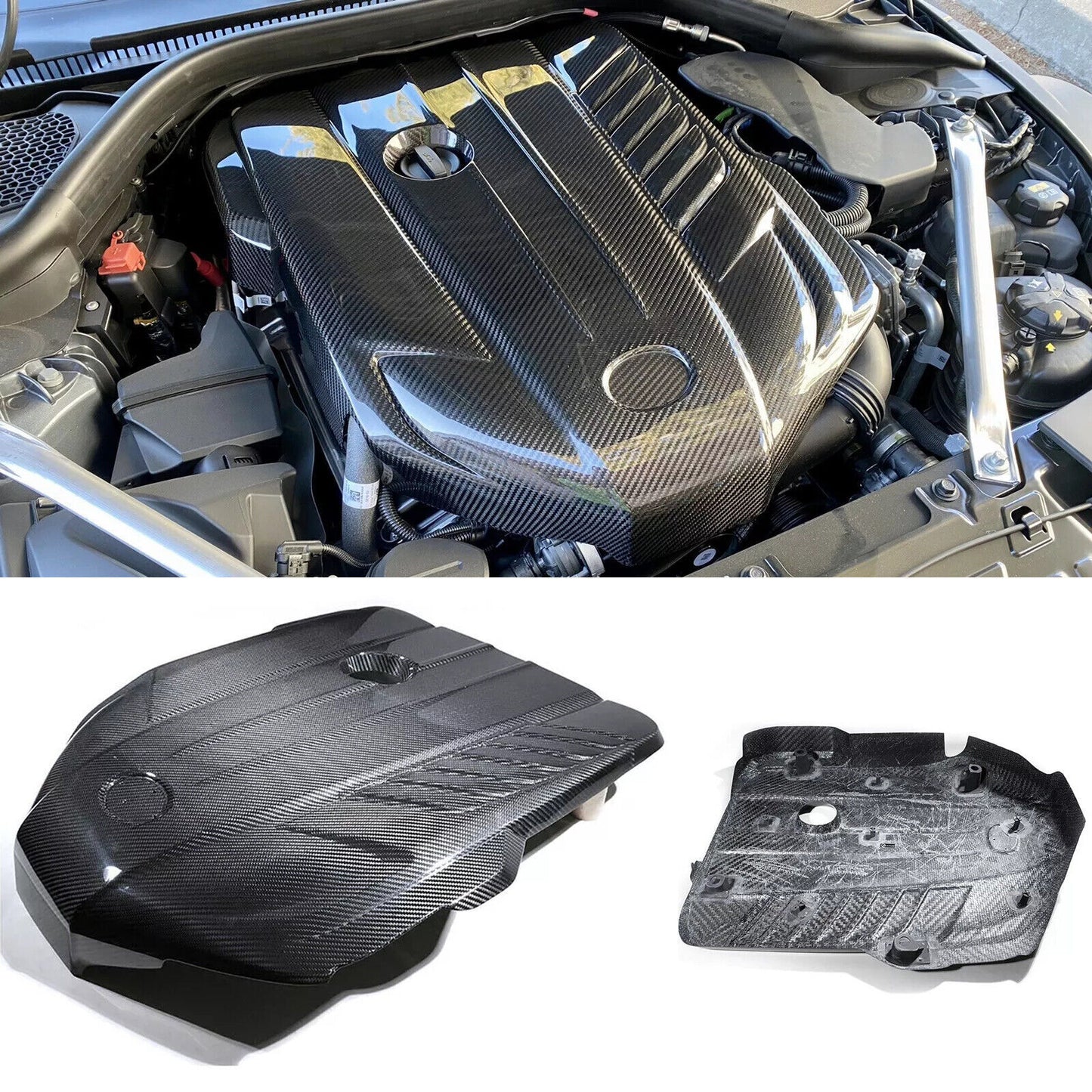 Real Carbon Fiber Engine Cover OE Type for Toyota Supra A90 A91 GR B58 Engine