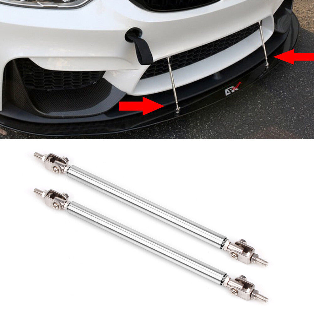 Adjustable 150MM Racing Front Bumper Lip Splitter Rod Strut Tie Bar Support Kit Q