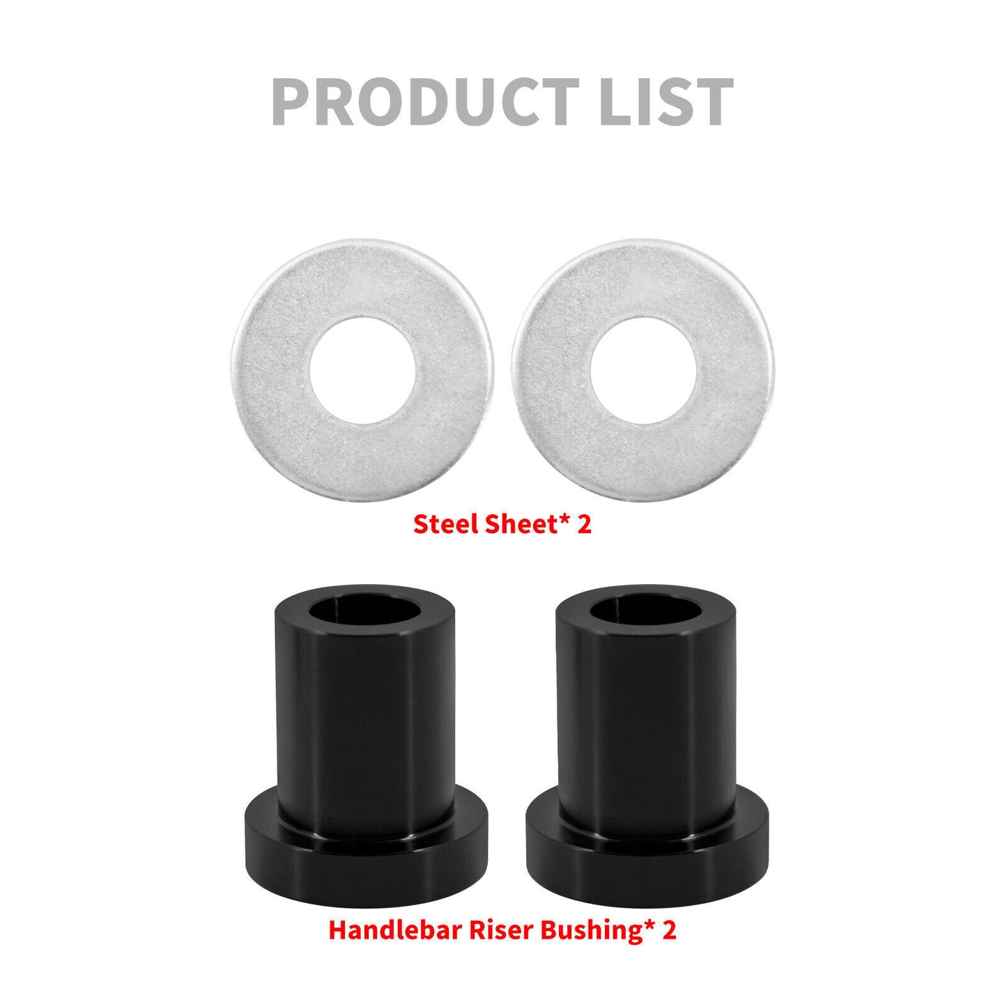 Black Handlebar Riser Bushings Kit Fits for Harley Softail 2018-Up Touring 83-Up Q