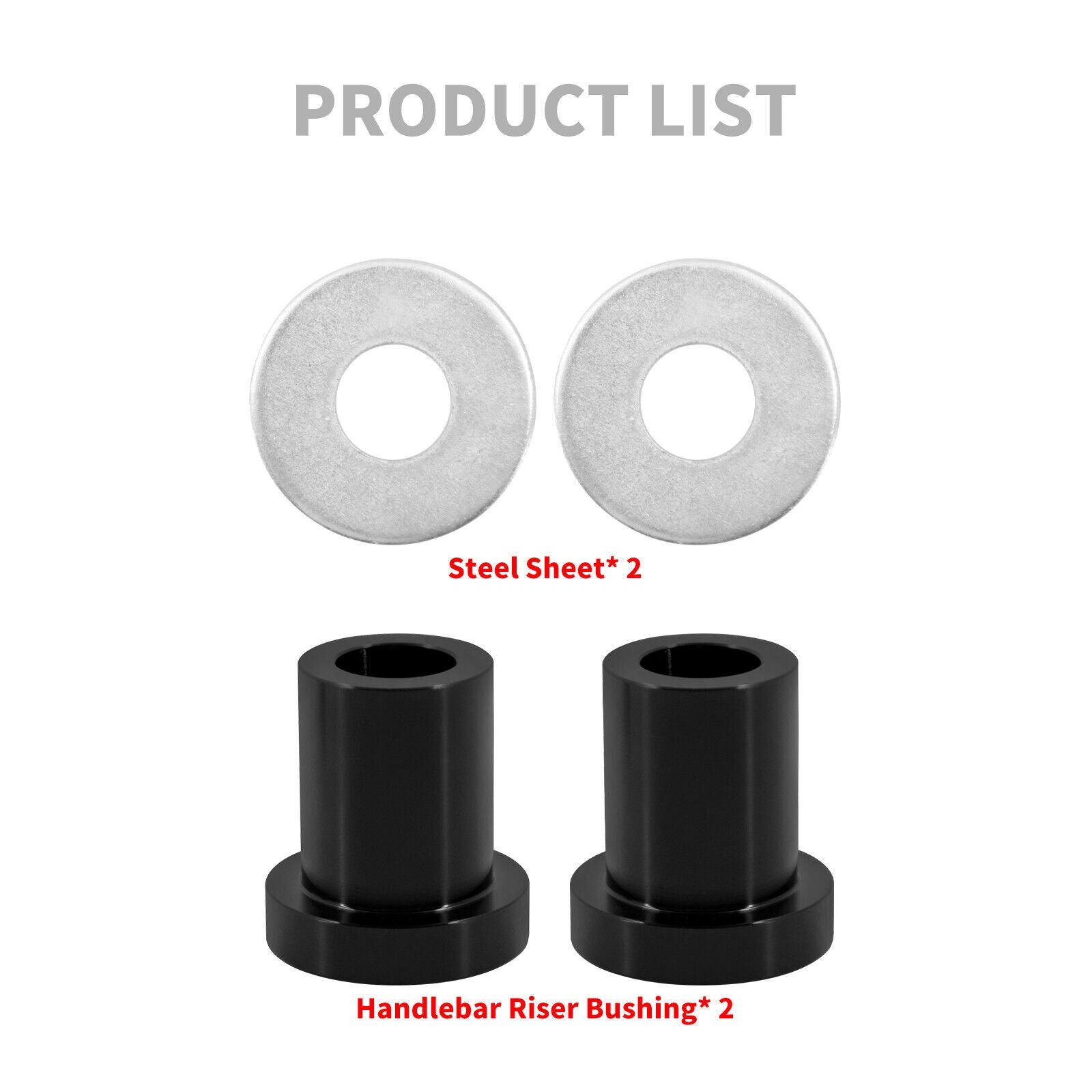 Black Handlebar Riser Bushings Kit Fits for Harley Softail 2018-Up Touring 83-Up Q