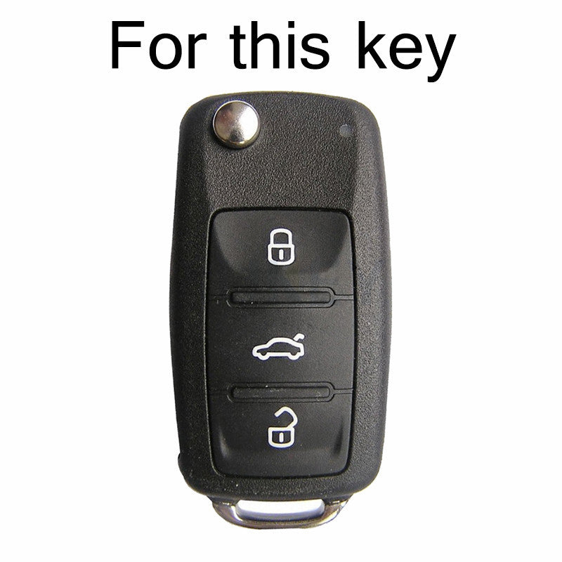 for VW POLO / for Bora Beetle for Tiguan for Passat for Golf Silicone Key Case Remote Fob Cover