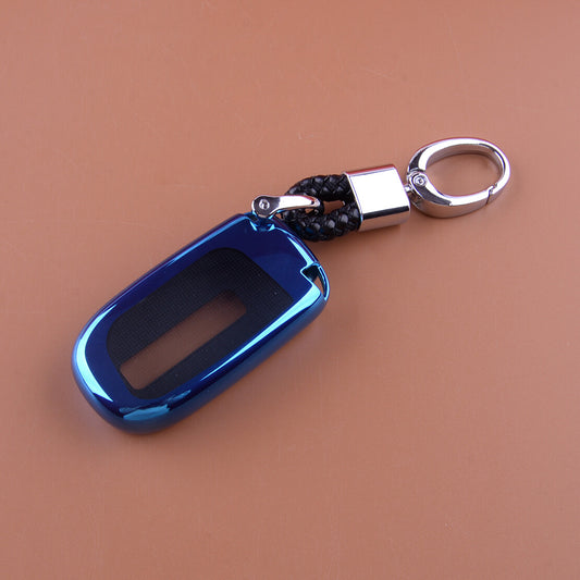 for Smart Key Fob Remote Shell Case Holder Chain Fit for Jeep for Dodge for Chrysler Q