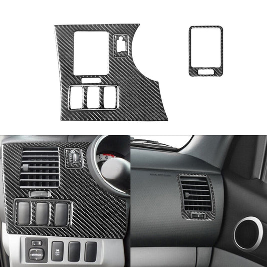 5Pcs Carbon Fiber Central Console Cover Trim For 86 for Subaru BRZ 2017-2019 v