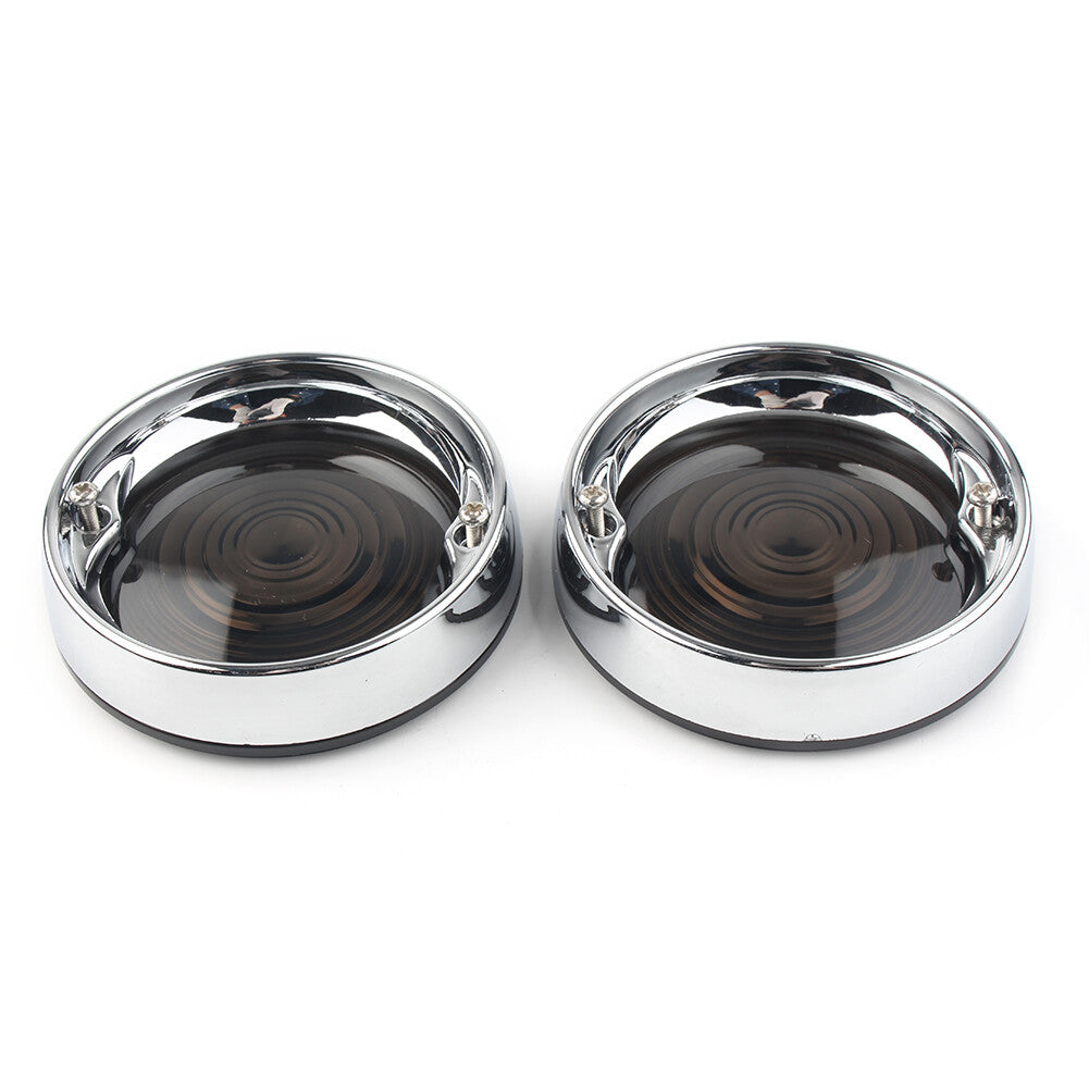 for Harley Touring Tour Glides 3-1/4 Turn Signal Bezels Lens CoverTrim Rings