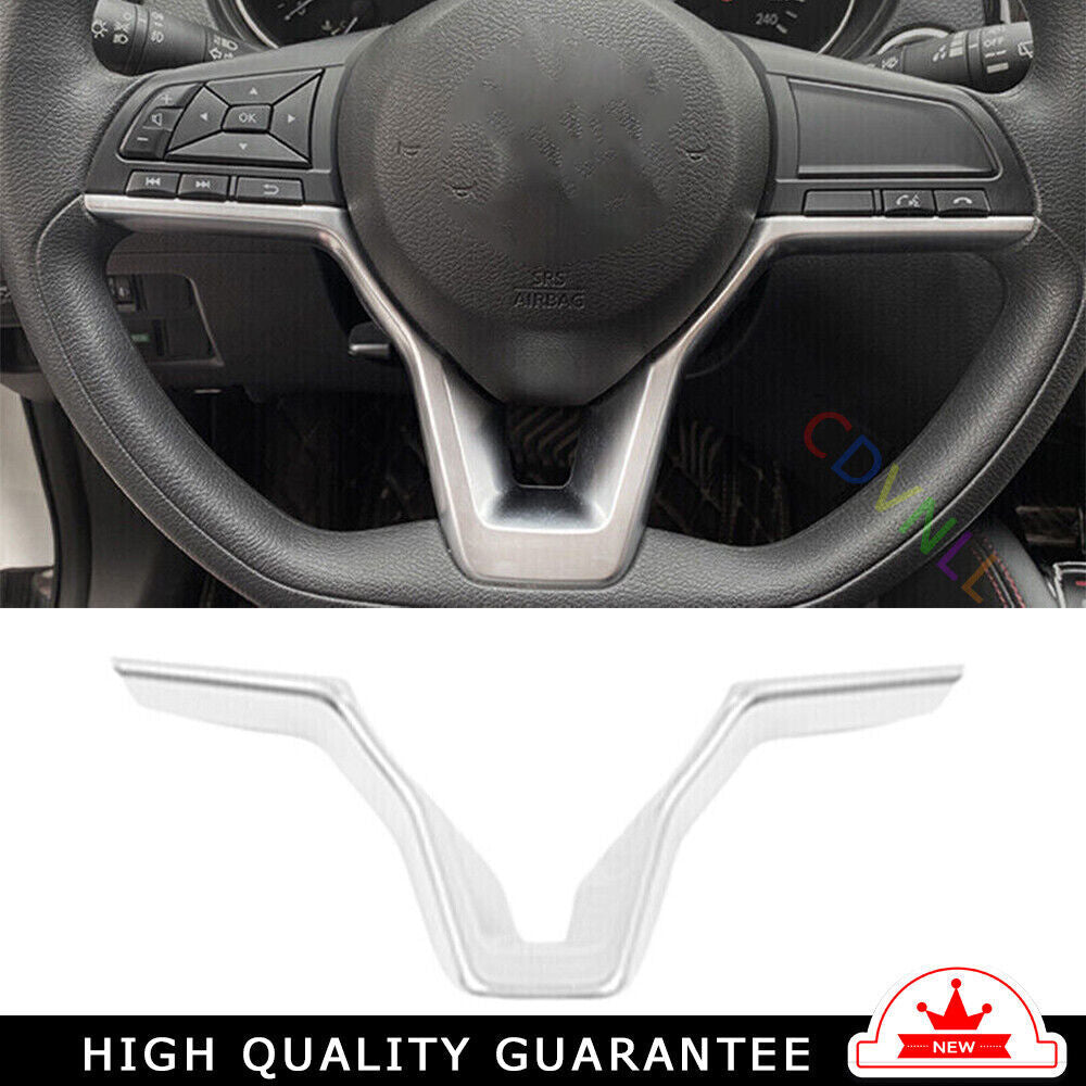 Car Steering Wheel U Type Cover Trim for Nissan Rogue Sport 17-2021 Matte Silver