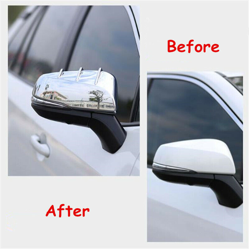 Chrome 2PCS Car Side Rearview Mirror Cover Trim for Toyota Highlander 2021 2022