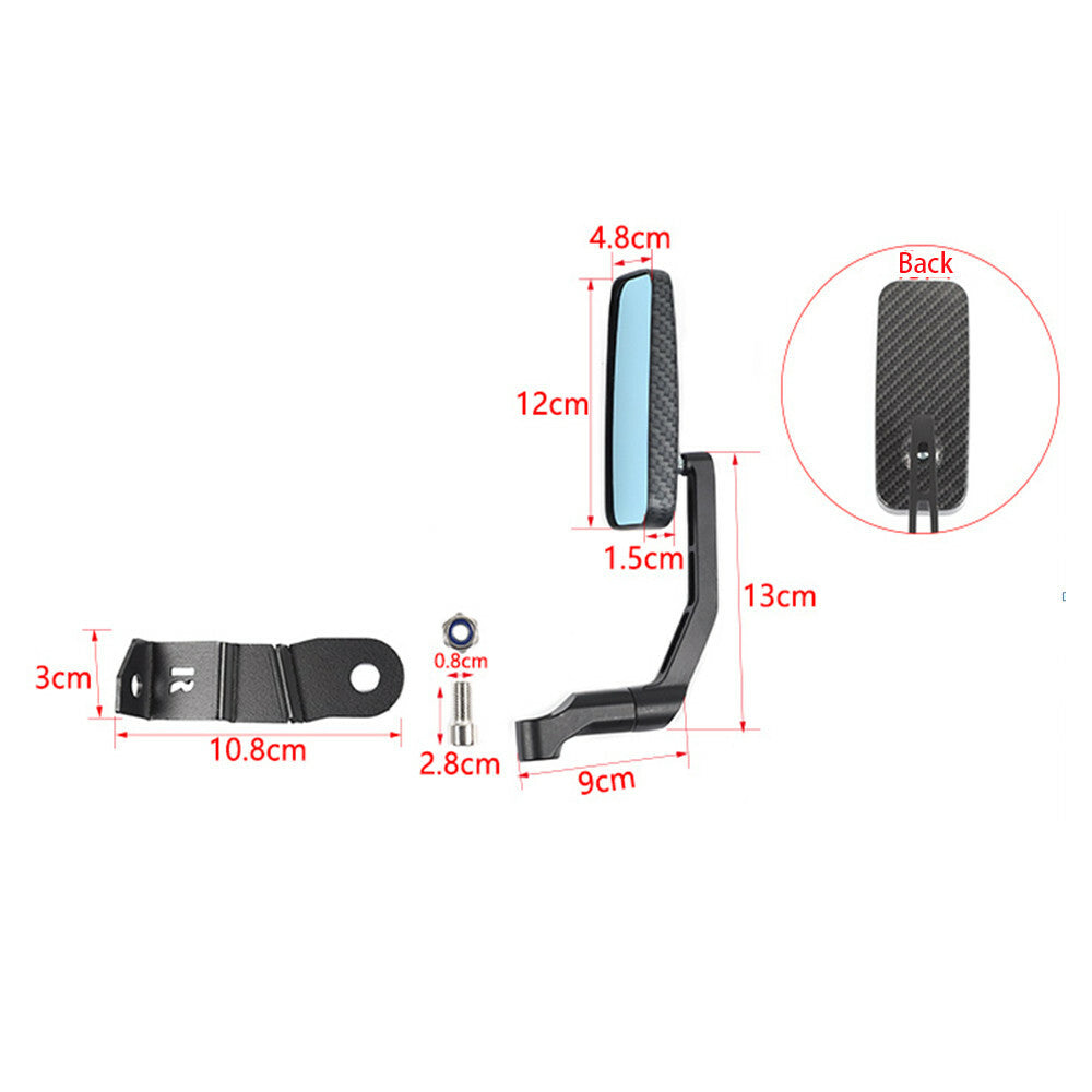 Carbon Right Side Engine Hood Sand Board Rearview Mirror for Suzuki Jimny2012-17