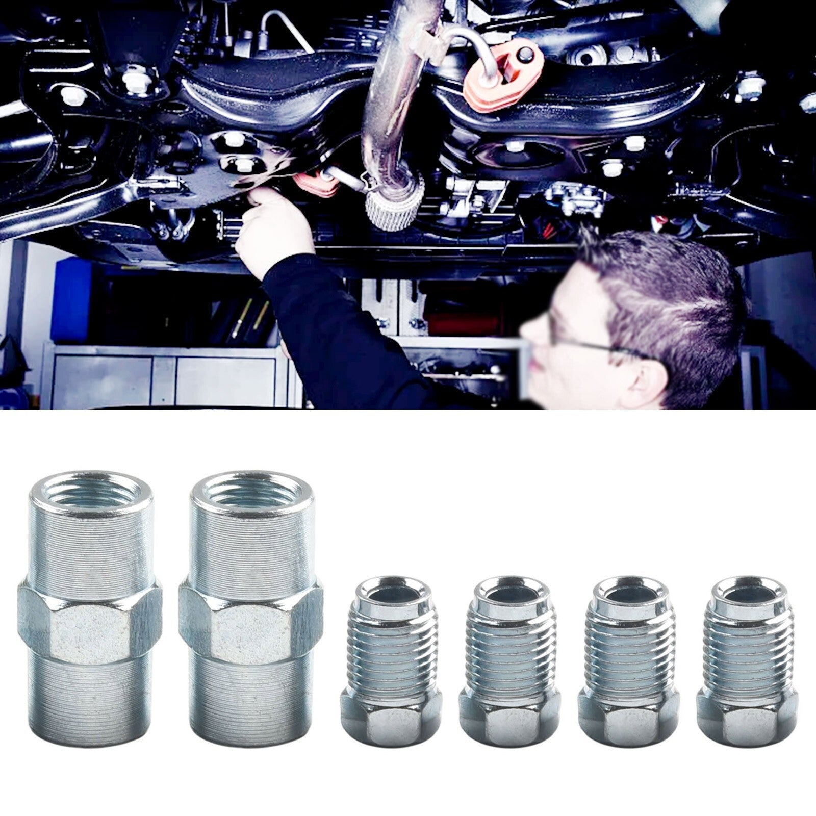 Brake pipe connector, brake pipe suitable for 3/16mm pipe bell head, new.