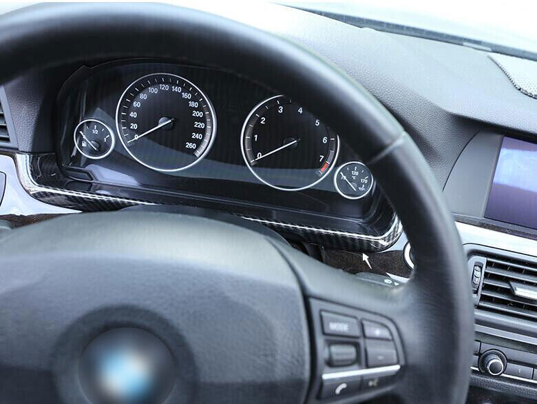 Fit for BMW 5 Series 2011-2016 ABS Carbon Fiber Dashboard Frame Decor Cover Trim